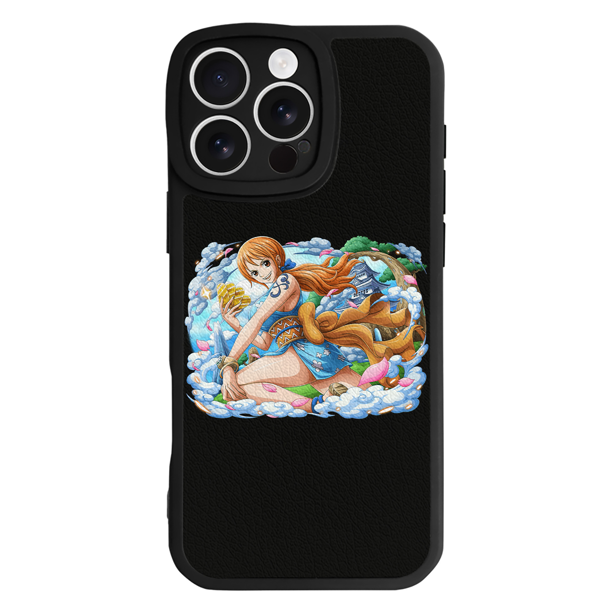 （画像用） ワンピース ナミ ONE PIECE Nami 【iPhone 16シリーズ対応】シリコンスマホケース（レザー調） 材質：シリコン